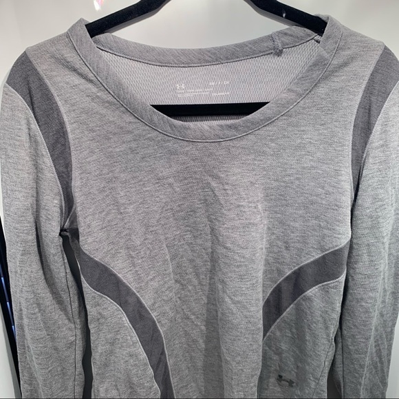 Under Armour Womens ColdGear Infrared LS Sweatshirt Gray 1325612 Small - Picture 2 of 11